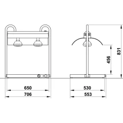WARMING PLATE VULCANO 2/1