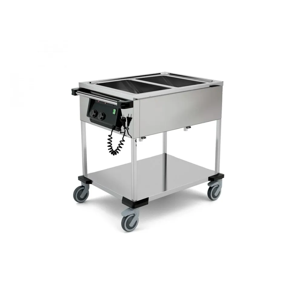 STAINLESS STEEL BAIN MARIE TROLLEY COMPASS 2 SEP