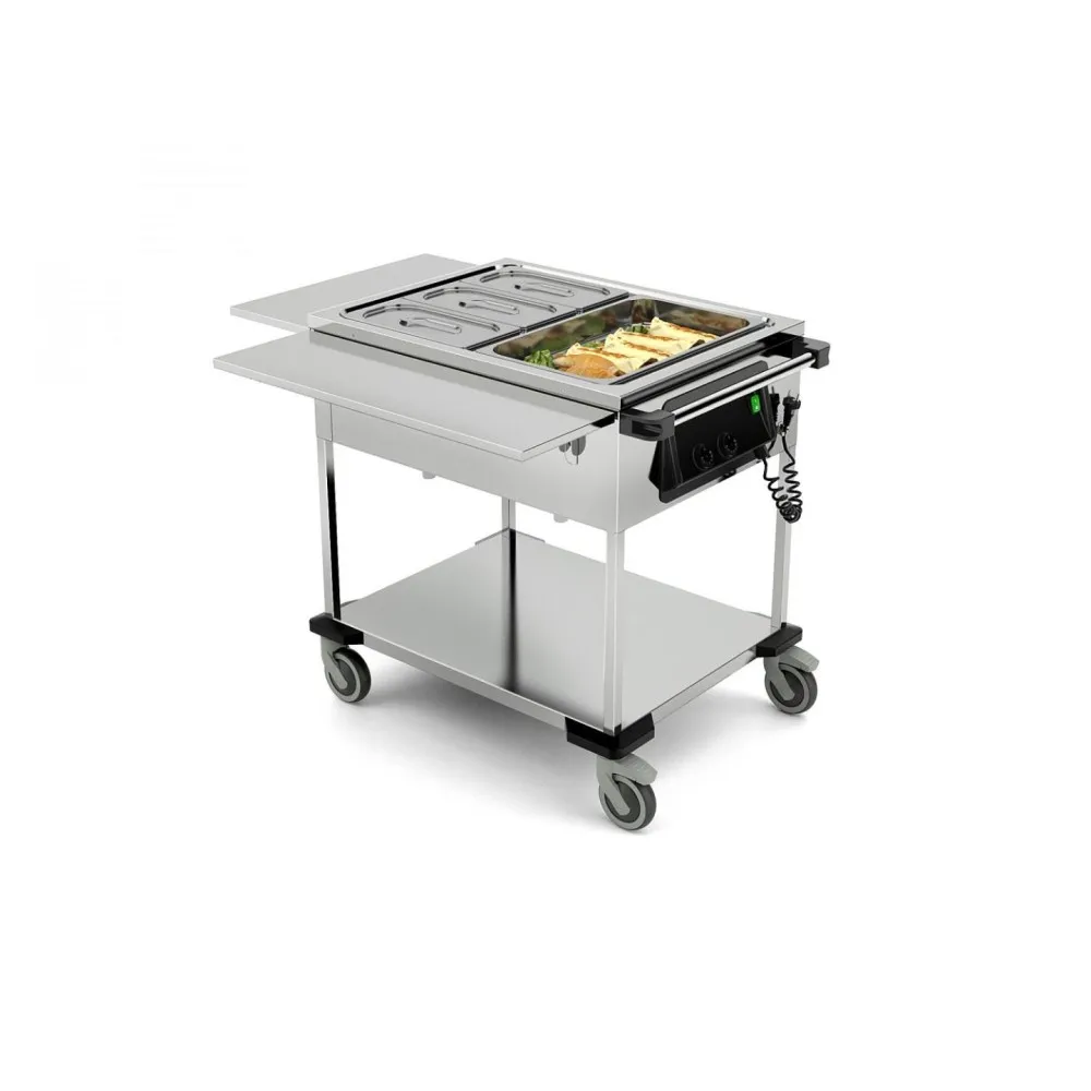 STAINLESS STEEL BAIN MARIE TROLLEY COMPASS 2 SEP
