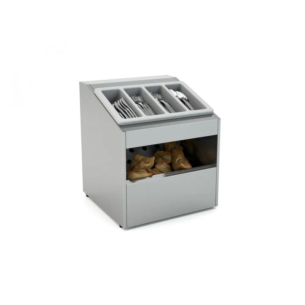 FREE-STANDING BREAD HOPPER WITH CUTLERY WITH 4 COMPARTMENTS OMNIA TRP
