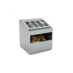 FREE-STANDING BREAD HOPPER WITH CUTLERY WITH 4 COMPARTMENTS OMNIA TRP