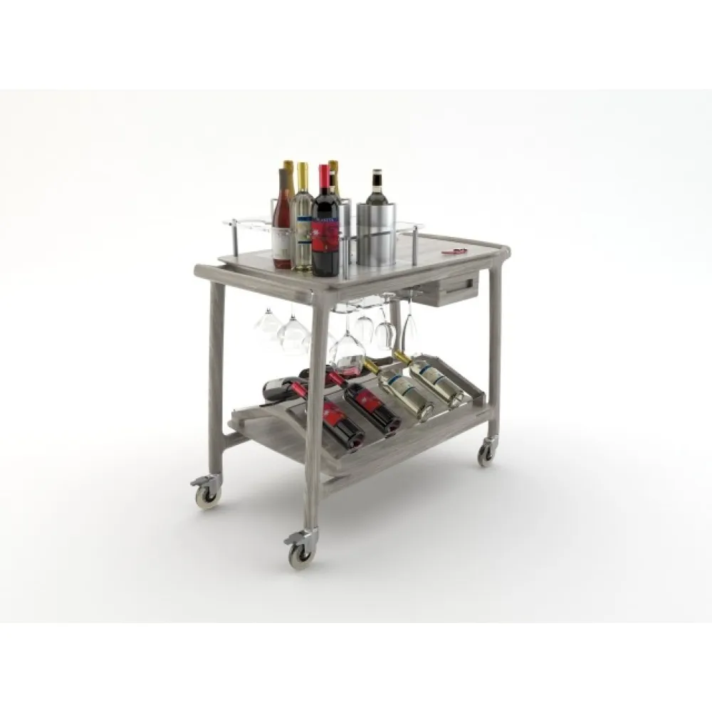 SOLID WOOD TROLLEY FOR WINE ARIANNA VINI