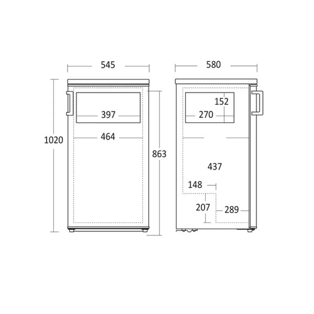 Refrigerator with freezer SKB 182 WE