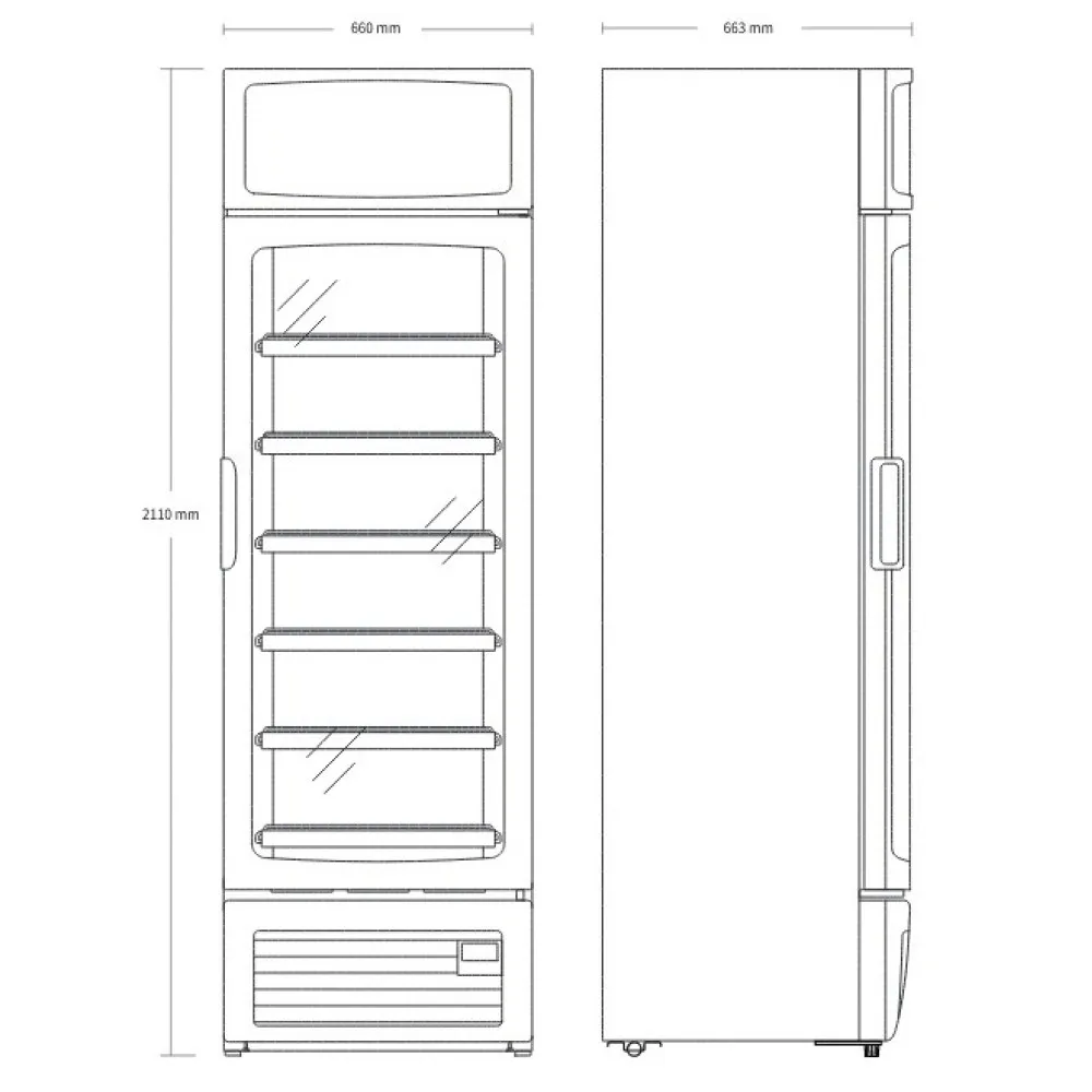 Display freezer 329L  KF870E