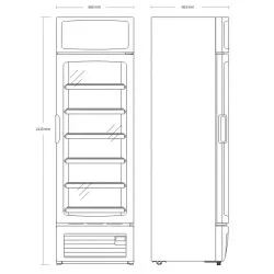 Display freezer 329L  KF870E