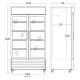 Showcase with hinged doors SD802BHE