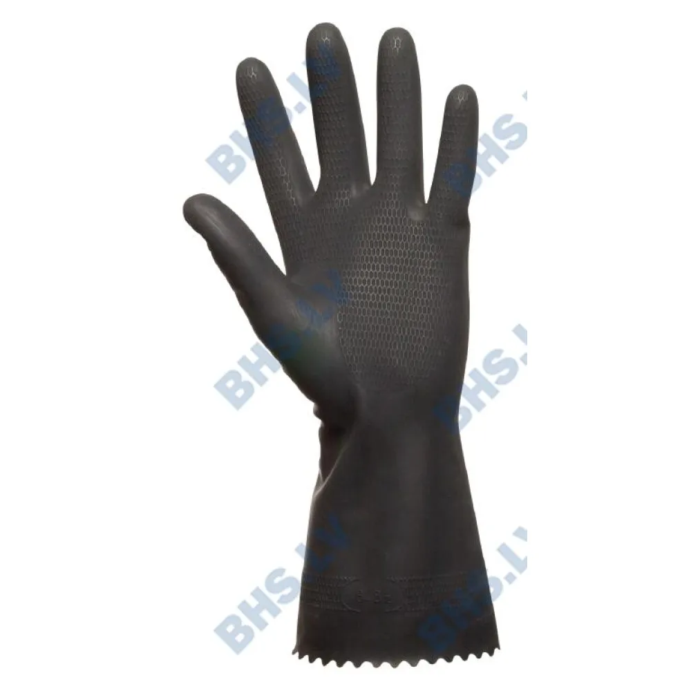 Rubber gloves, black