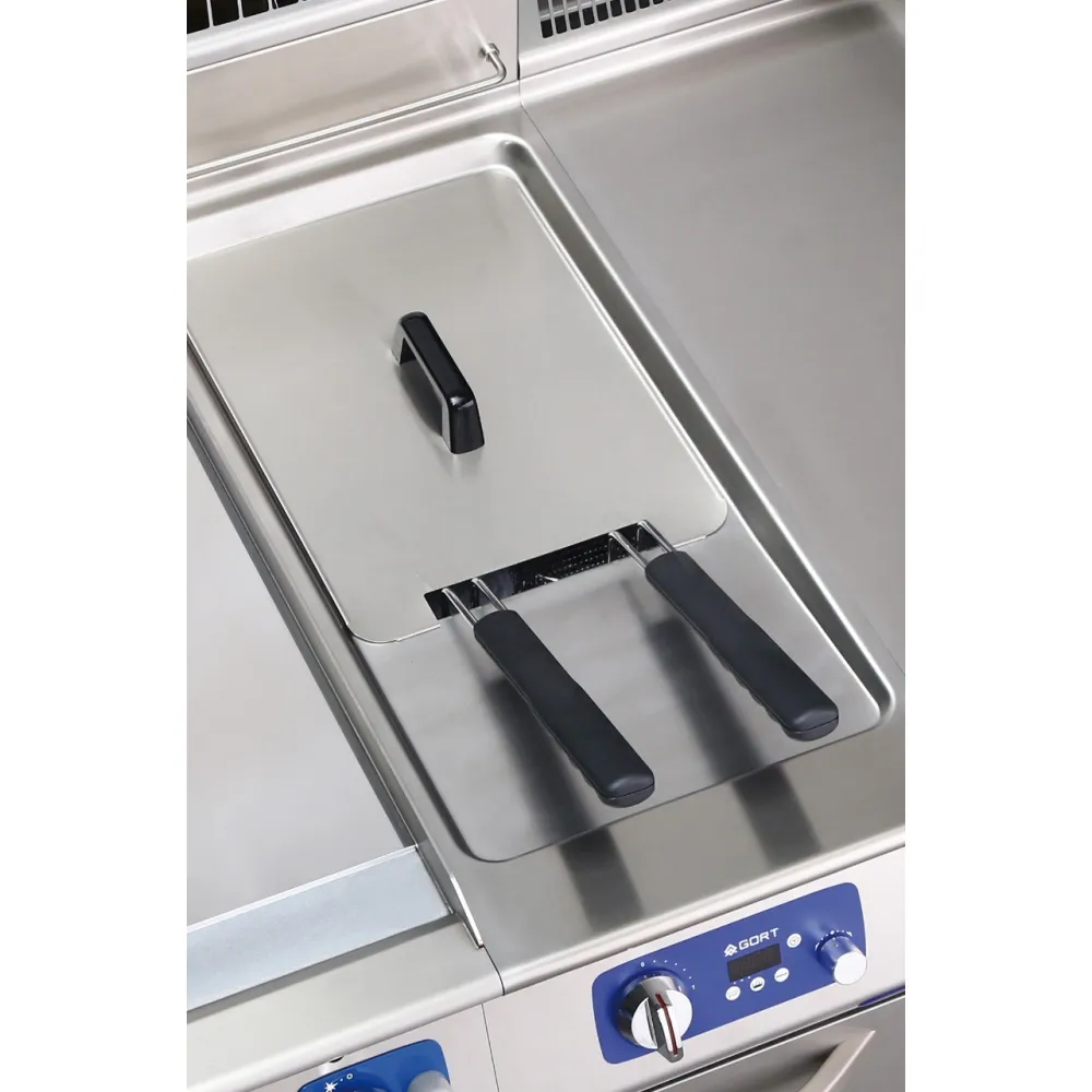 Electric fryer with cold zone and electronic control 1 x 21 L