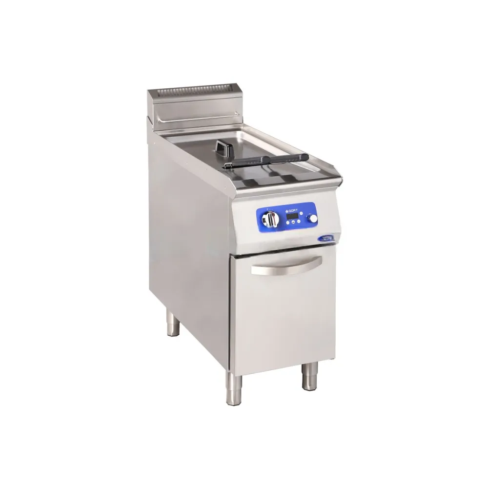 Electric fryer with cold zone and electronic control 1 x 21 L