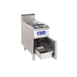 Electric fryer with cold zone and electronic control 1 x 21 L