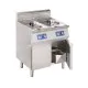 Electric fryer with cold zone 2x17 L
