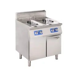Electric fryer with cold zone 2x17 L