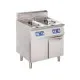 Electric fryer with cold zone 2x17 L