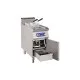 Gas fryer with cold zone and electronic control 1 x 22 L