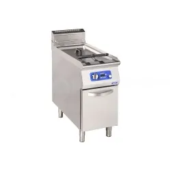 Gas fryer with cold zone and electronic control 1 x 22 L