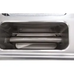 Gas fryer with cold zone 2x8 L