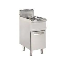 Gas fryer with cold zone 2x8 L