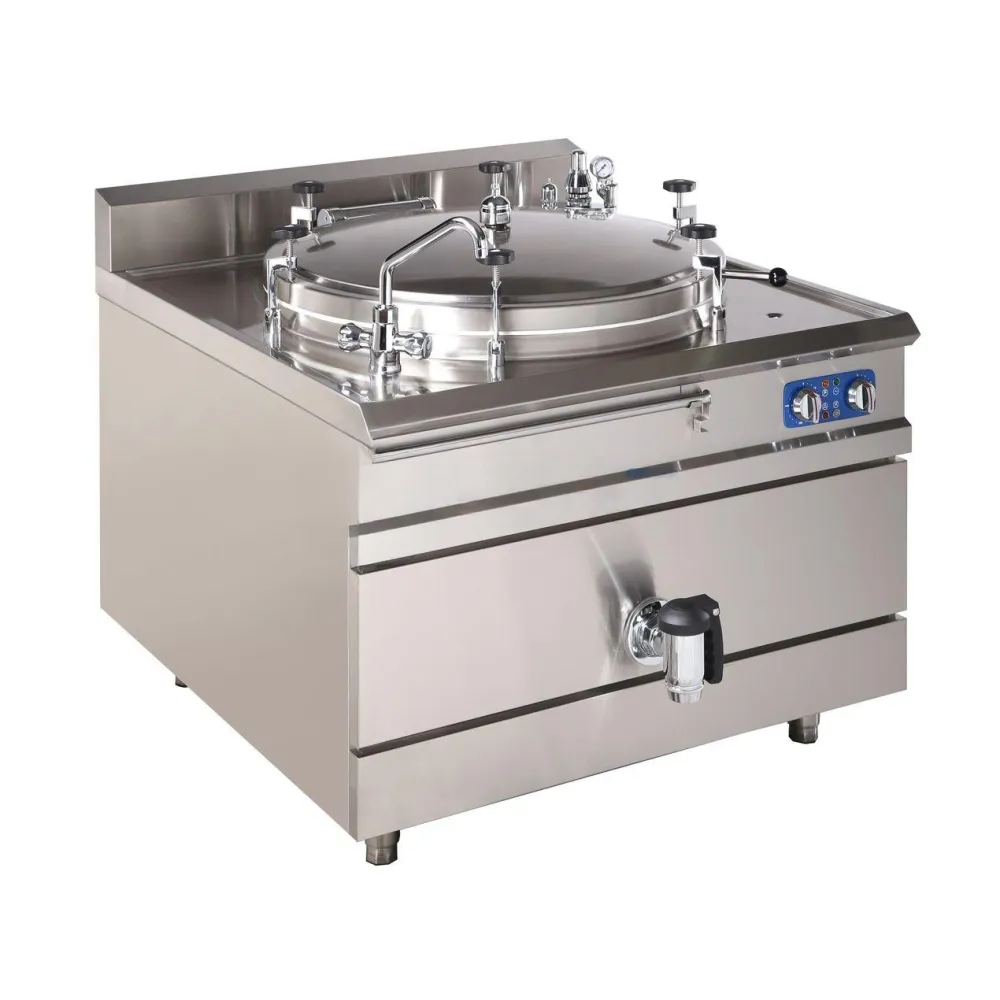 Electric boiling pan with autoclave 500 liters