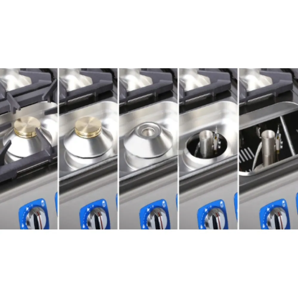 Gas stove with gas oven 28.3 KW