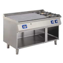 Gas stove with burners and cast iron surface 21.3 kW