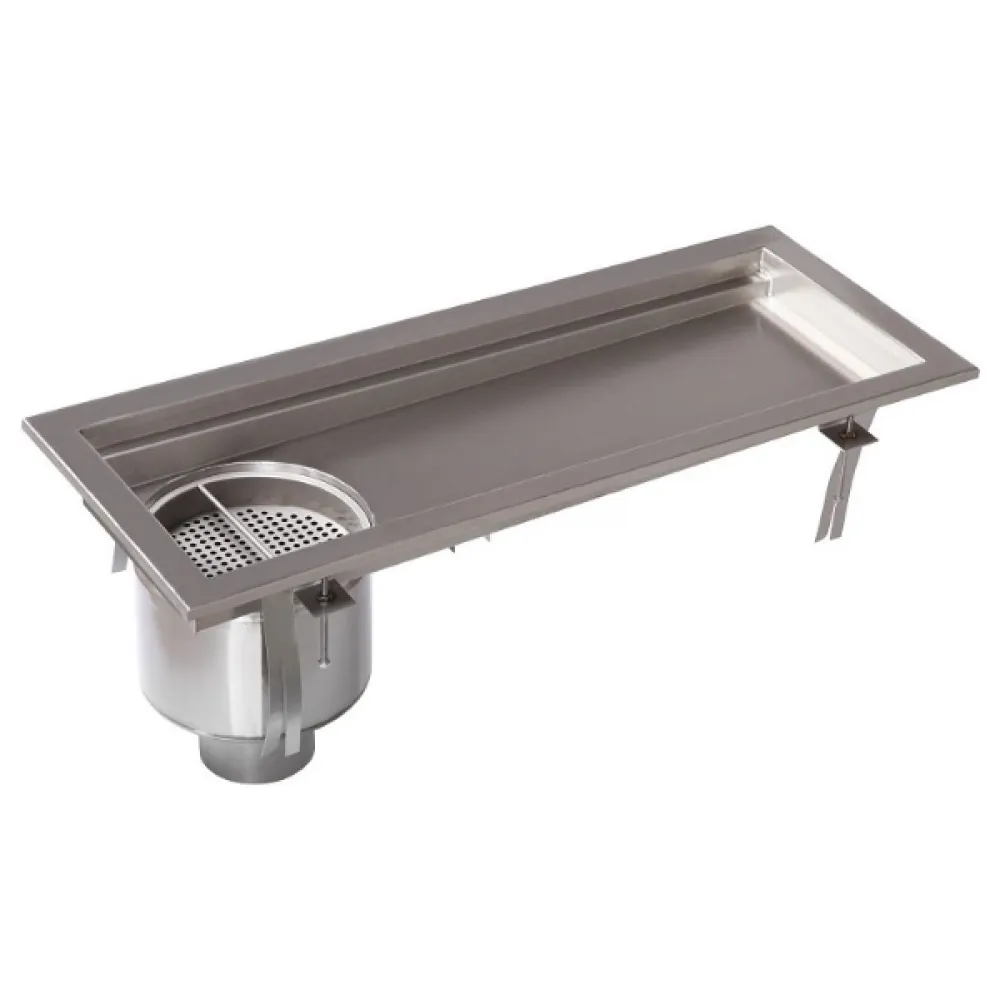 Drain channels with side siphon 1000 x 300 mm