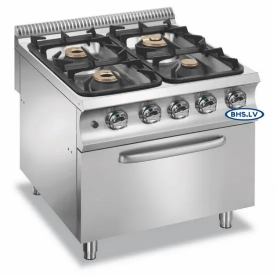 Gas stove with oven
