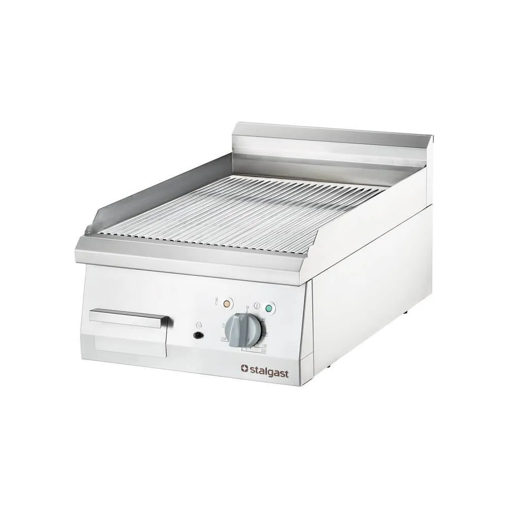 Electric grill top ribbed 4.0 kW chromed