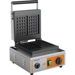 Waffle maker with cast iron plate