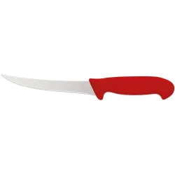 Bone separating curved knife 16 cm, red