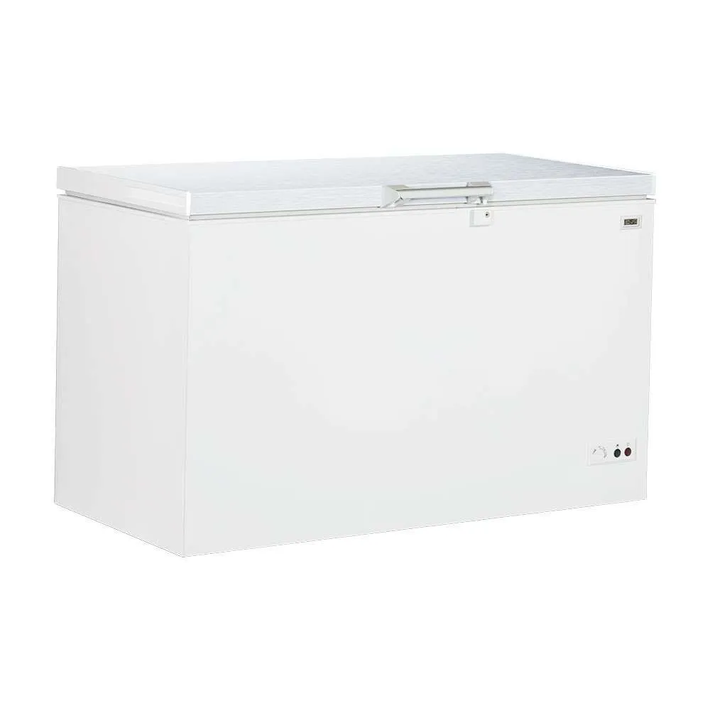 Chest freezer with stainless steel  lid 395 l