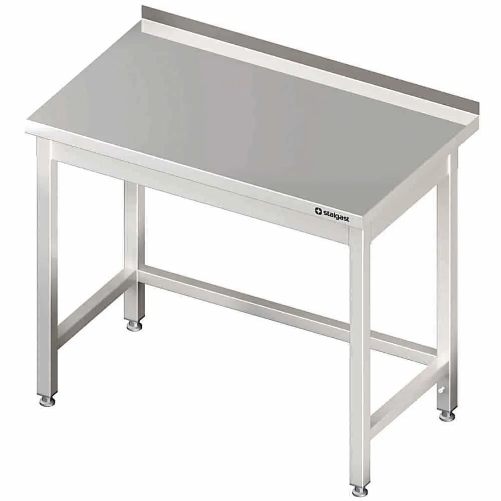 Stainless steel table with frame and side 1100