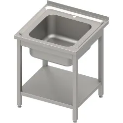 Easy assembly table with sink and shelf 600