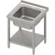 Easy assembly table with sink and shelf 600