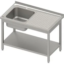 Easy assembly table with sink and shelf 800