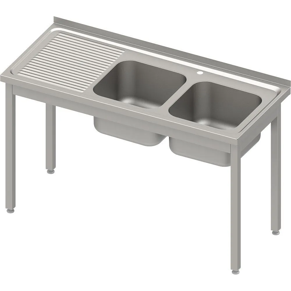 Easy assembly table with 2 sinks 1400