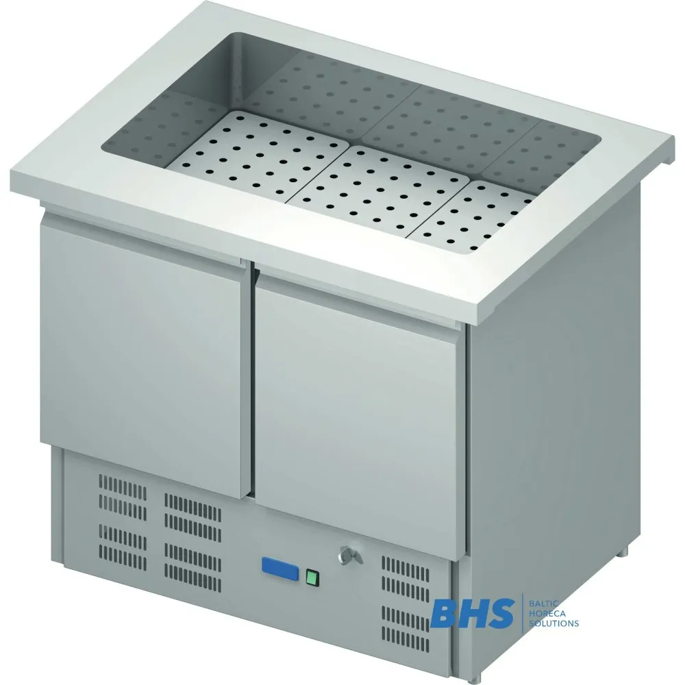 Cold chafing dish 1000 mm  with a refrigerator