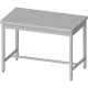 Stainless steel central table without shelf 1000
