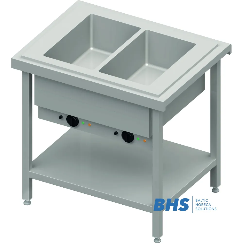 Hot chafing dish 2xGN1/1 with separator