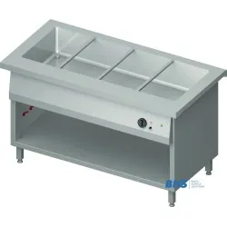Cold chafing dish 4 GN1/1 with one camera and a shelf