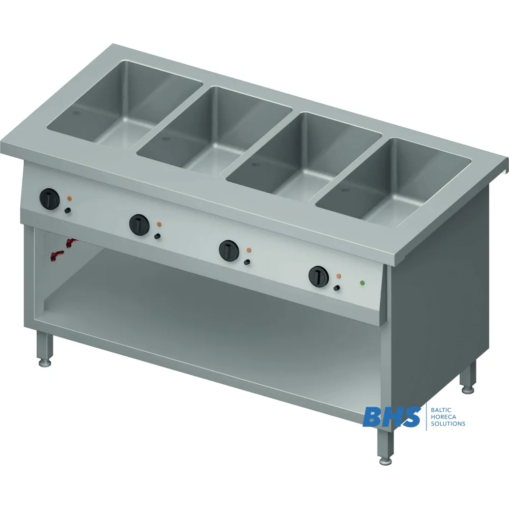 Cold chafing dish 4 GN1/1 with separator and a shelf