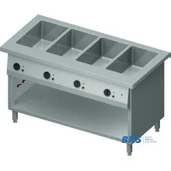 Cold chafing dish 4 GN1/1 with separator and a shelf