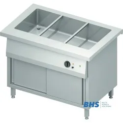 Cold chafing dish 3 GN1/1 with one camera and cupboard