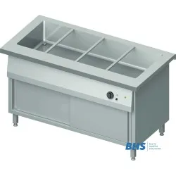 Cold chafing dish 4 GN1/1 with one camera and cupboard