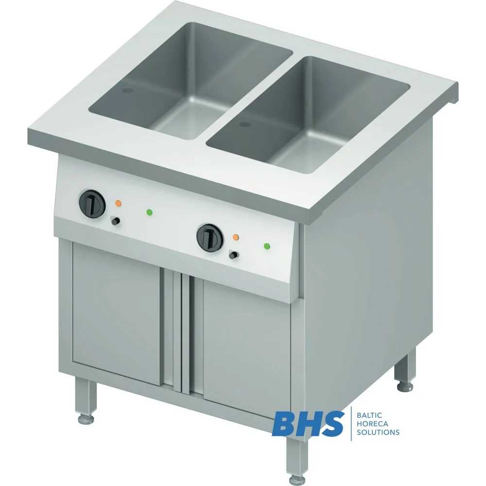 Cold chafing dish 2 GN1/1 with separator and cupboard