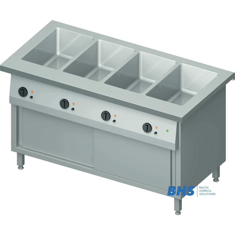 Cold chafing dish 4 GN1/1 with separator and cupboard
