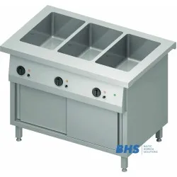 Cold chafing dish 3 GN1/1 with separator and heated cupboard
