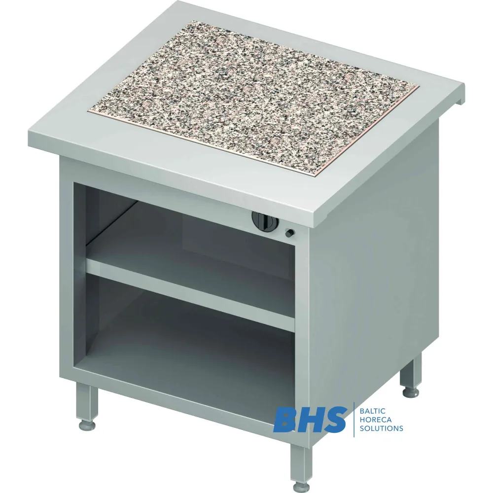 Hot granite surface 4 GN1/1 with shelf