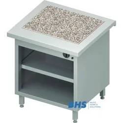 Hot granite surface 2 GN1/1 with shelf