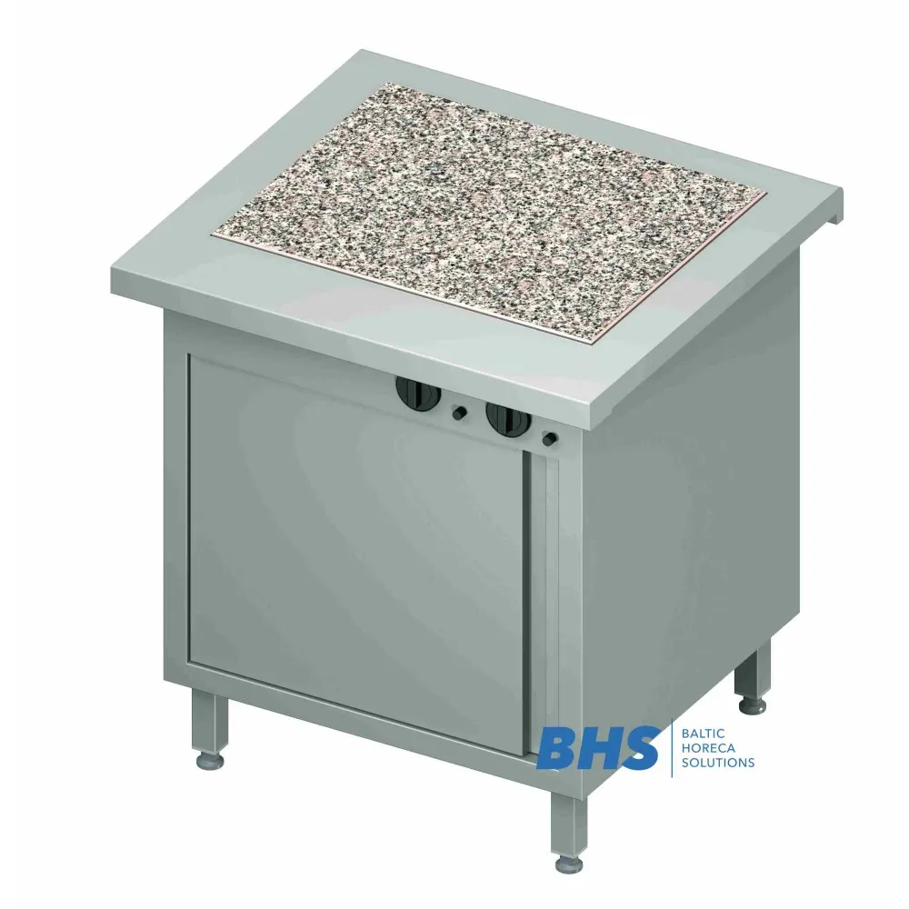 Hot granite surface 2 GN1/1 with heated cupboard