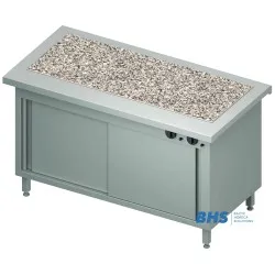 Hot granite surface 4 GN1/1 with heated cupboard